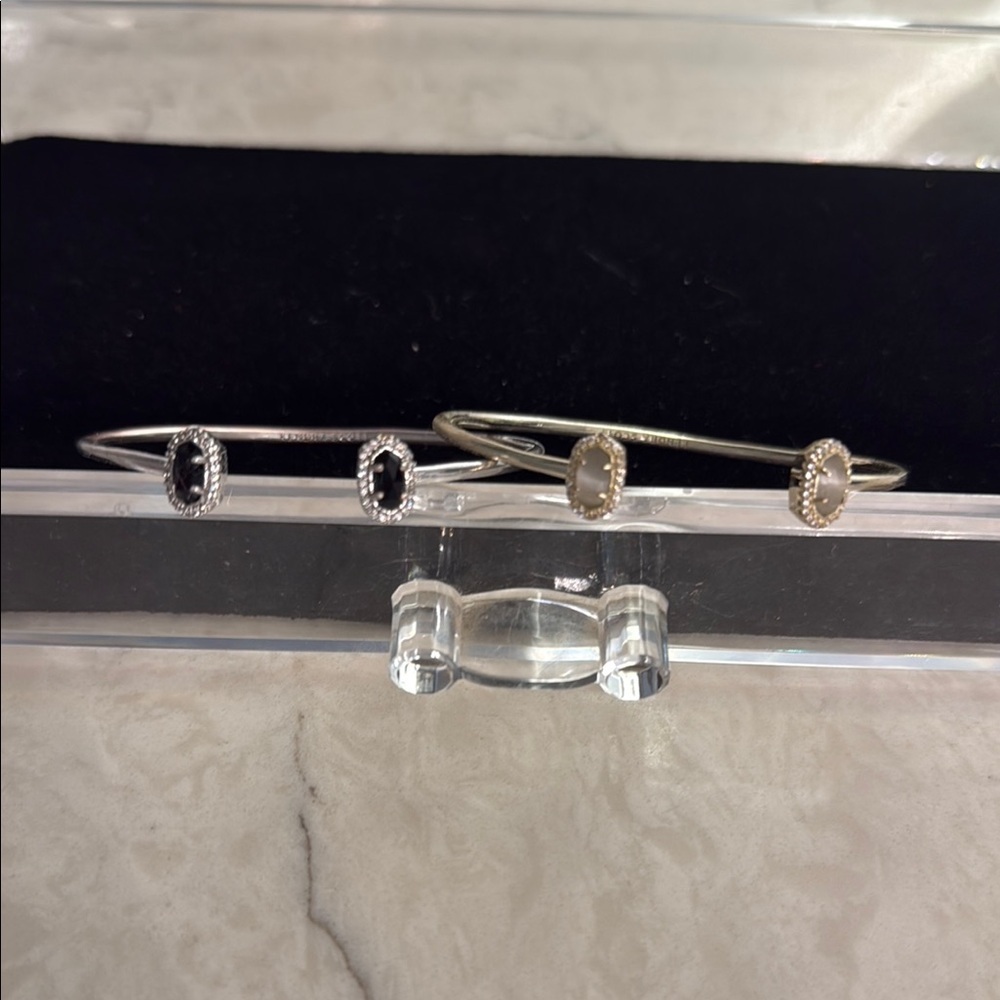 Kendra Scott Silver and Gold Bracelets Modern Design